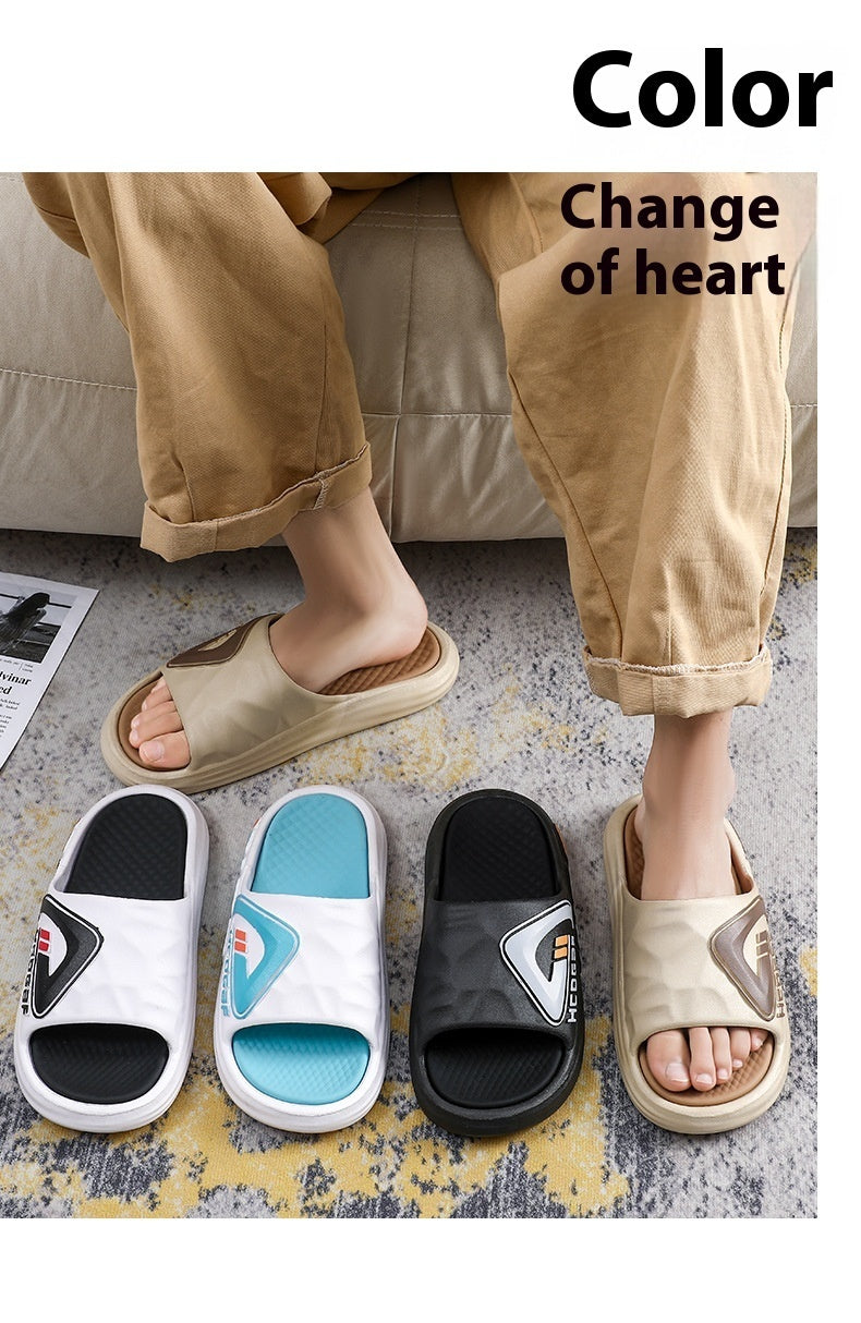 Sports Trendy Non-slip Soft Bottom Home Men's Sandals Product information: Color: white, khaki, white, blue, black Processing Method: coated leather Size: 40-41,42-43,44-45 Sole craft: injection moulded shoes Sole material: EVA Shoe Upper material: PVC Se