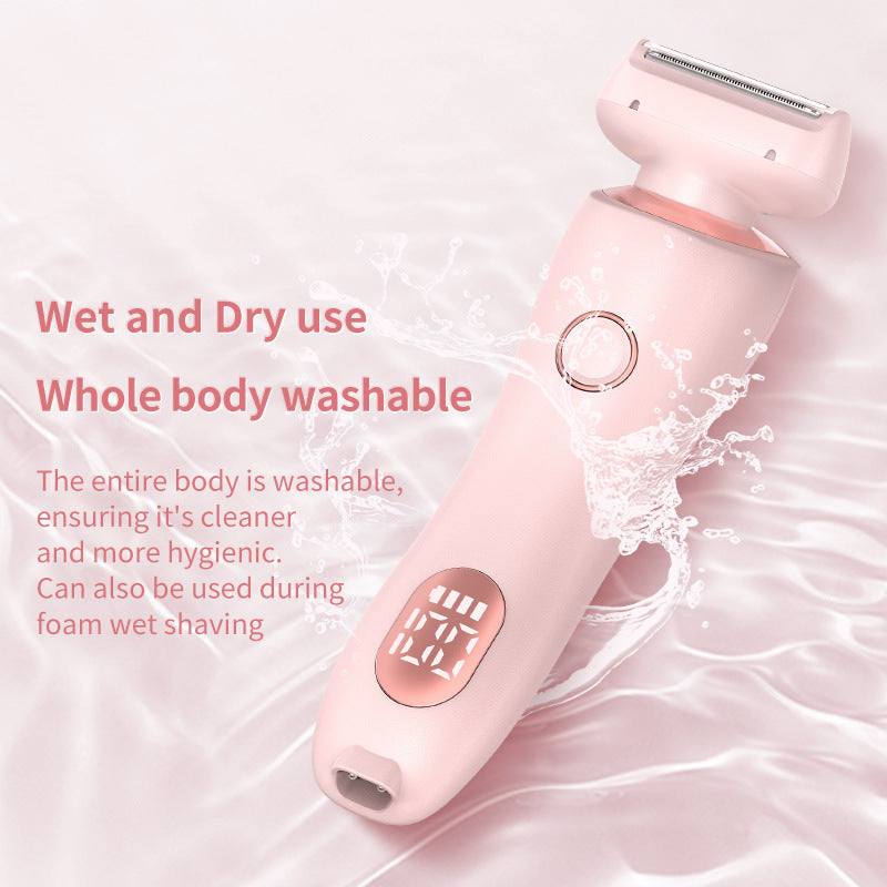 2 In 1 Hair Removal Epilator USB Rechargeable Trimmer Women Body Razor Face Leg Armpit Bikini Hand Pubic Shaver Hair Remover Overview: 【2 in 1 Electric Shaver for Women】electric razors aim to provide a painless & safe way for women shaving without worryin