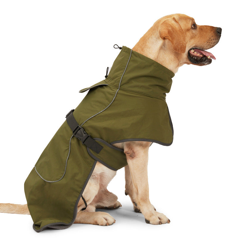 Medium And Large Dogs Handsome Winter Warm Clothing Snowproof Pet Supplies Product information: Material: Waterproof Nylon Product category: cotton clothes Style: leisure Applicable gender: general Color: army green, black Size: XS,S,M,L,XL,XXL Packing li