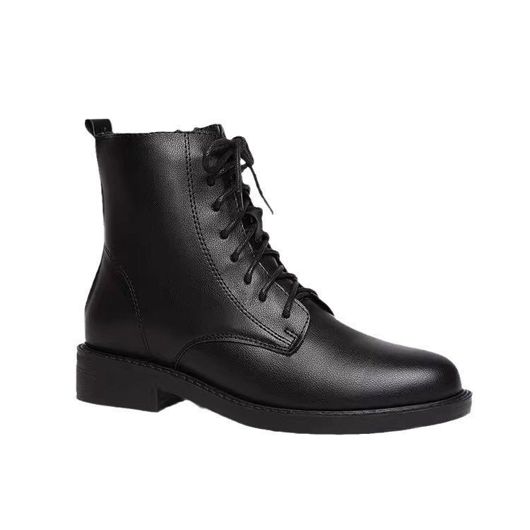 Dr Martens Boots Women's British Style Thick Bottom Product information: Color: black, black plus Velvet Heel height: mid heel (3-5CM) Size: 35, 36, 37, 38, 39, 40 Sole material: rubber Toe holder shape: round head Shoe Upper material: artificial pu Weari