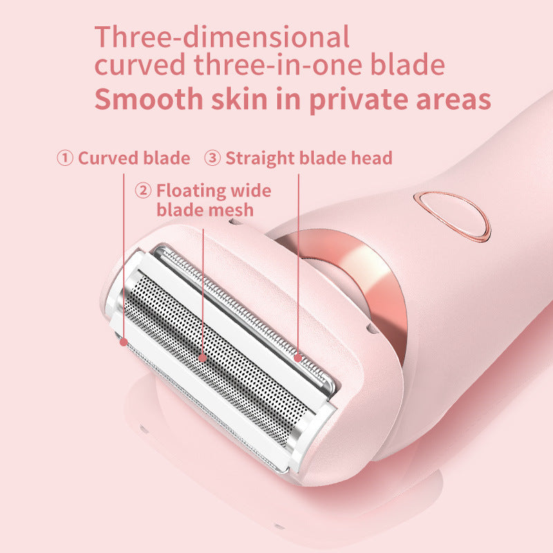 2 In 1 Hair Removal Epilator USB Rechargeable Trimmer Women Body Razor Face Leg Armpit Bikini Hand Pubic Shaver Hair Remover Overview: 【2 in 1 Electric Shaver for Women】electric razors aim to provide a painless & safe way for women shaving without worryin