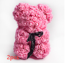 Valentine's Day Gift Rose Bear Eternal Flower Rose Teddy Bear PE Foam Bear 25cm Valentines Day Overview: Rose Bear — The rose bear is about 10*7*7 inches (length*width*height). This eternal rose bear symbolizes eternal love, affection, friendship and stab