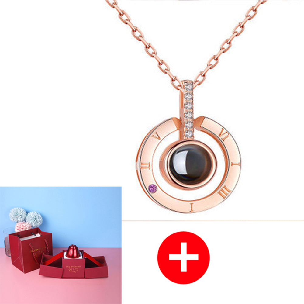 Hot Valentine's Day Gifts Metal Rose Jewelry Gift Box Necklace For Wedding Girlfriend Necklace Gifts Overview: 100% new design and high quality Must-have for fashion women Have a beautiful appearance Specifications: Necklace： Style: ethnic Material: Cryst