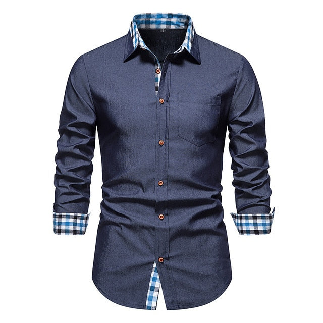 Plaid Patchwork Formal Shirts for Men The Plaid Patchwork Formal Shirts for Men are the perfect shirt for any man who wants to look his best. Made from a breathable fabric, these slim-fit shirts are perfect for any occasion, whether it be a casual gatheri
