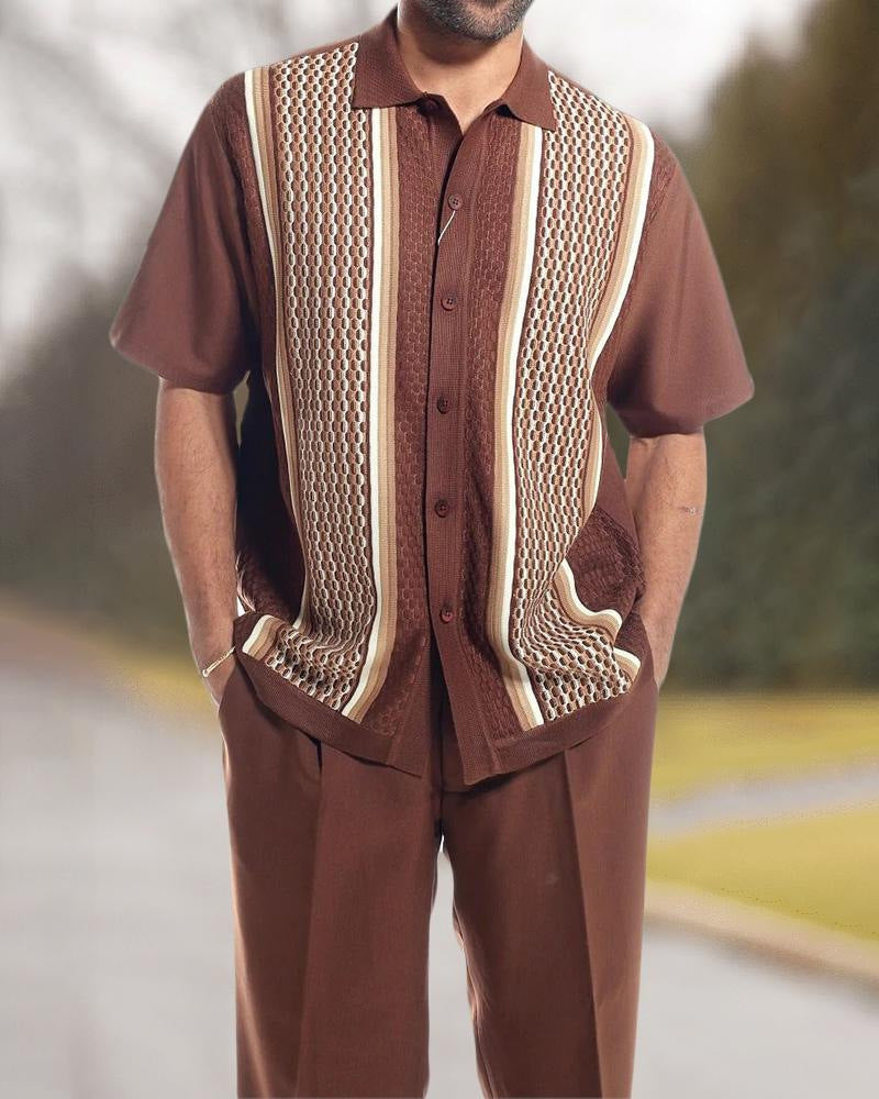 New Hot Sale Casual Men's Suits Product information: Length: trousers Popular elements: buttons Process: printing Fabric name: polyester Color: black, light brown, dark brown, white Style type: temperamental commuter Size Information: Size: S,M,L,XL,XXL,X