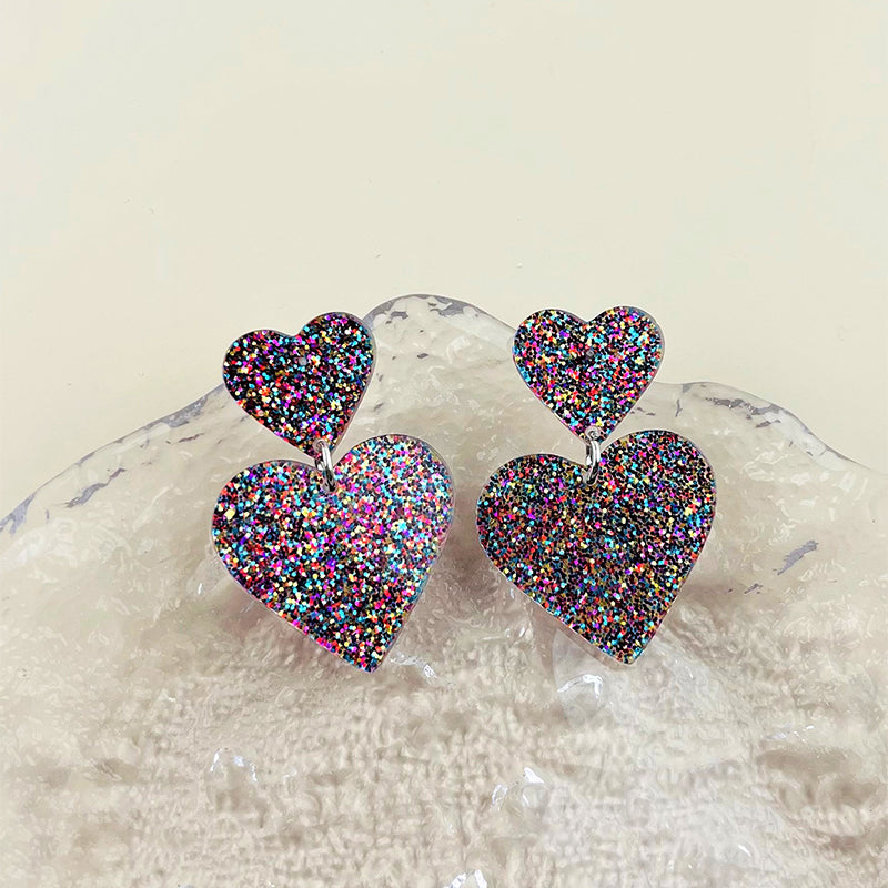 Acrylic Love Earrings Women Valentine's Day Personalized Jewelry Product information: Material: acrylic Style: fashionable and simple Features:Geometry Color:picture color Packing list: Earring*1 Pair Product Image: Acrylic Love Earrings Women Valentine's