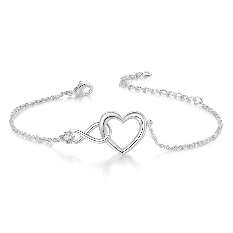 Heart-shape Bracelet Fashion Jewelry Versatile Love Bracelet Gift For Girlfriend Valentine's Day Overview: Unique design, stylish and beautiful. Good material, comfortable wear. A variety of colors, any choice. Product information: Style: Korean style, fa