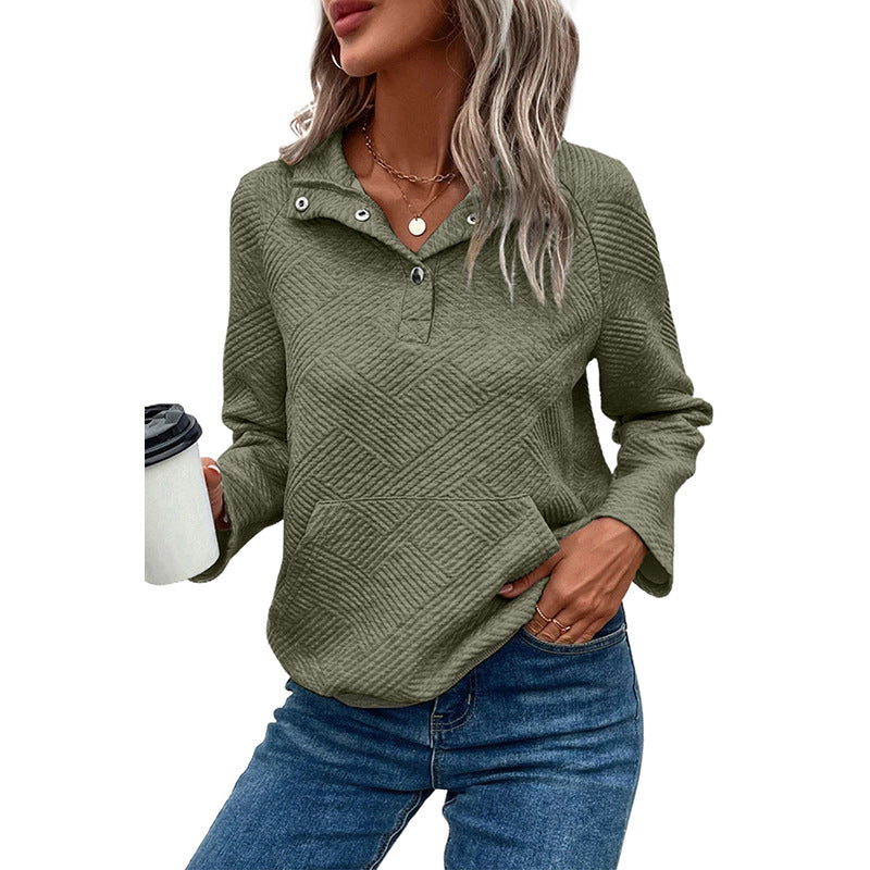 All-matching V-neck Long Sleeve Top Women Product information: Pattern: solid color Color: LC25315197-P1011,LC25315197-P1209,LC25315197-P2,LC25315197-P5014,LC25315197-P5016 Size: S,M,L,XL Main fabric composition: Polyester (polyester fiber) Applicable Gen