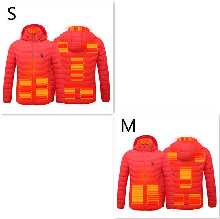 New Heated Jacket Coat USB Electric Jacket Cotton Coat Heater Thermal Clothing Heating Vest Men's Clothes Winter Overview: LIGHTWEIGHT DESIGN FOR HEATING: Metallic dot lining, elastic cuffs, hem, removable hood, long sleeve and high-quality zippers help y