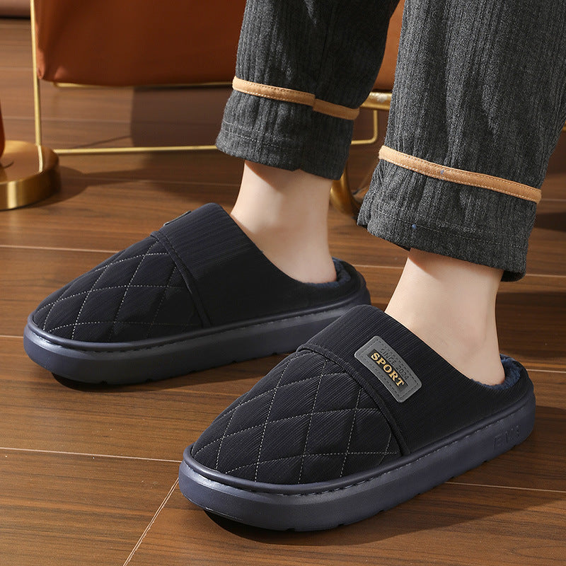 Men's Home Slippers Winter Warm Plush House Shoes Indoor Non-slip Floor Bedroom Slipper Casual All-match Shoes Overview: Unique design, stylish and beautiful. Good material, comfortable wear. A variety of colors, any choice. Product information: Shoe uppe