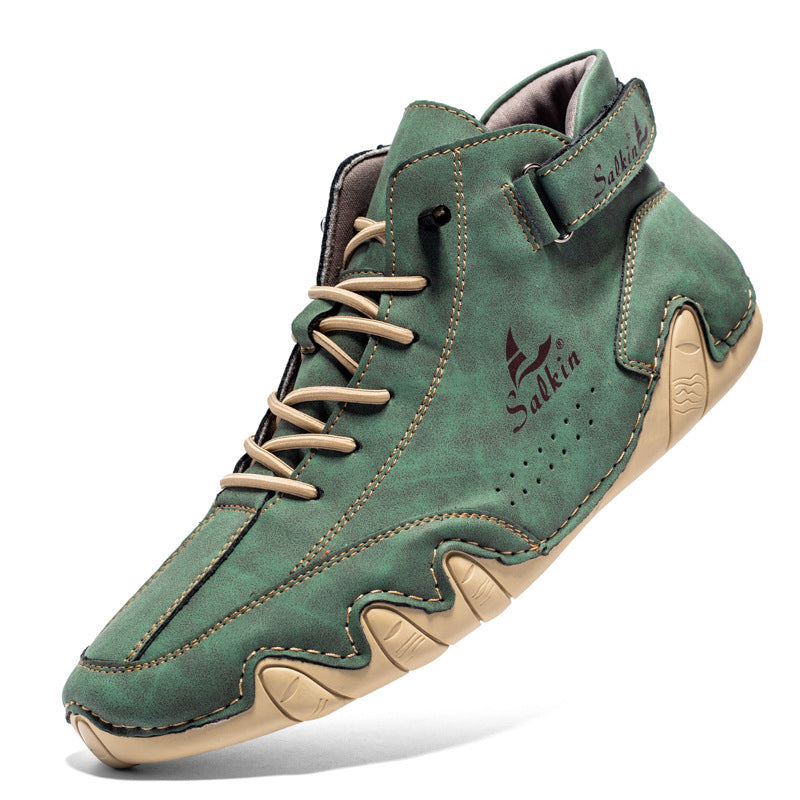 Summer Men's Casual Ankle Boots Product information: Pattern: solid color Color: S7008 beige (upgrade),S7008 dark blue (upgrade),S7008 khaki (upgrade),S7008 Black (upgrade),S7008 White (upgrade),s7008 yellow brown (upgrade),s7008 Green (upgrade),S7008 win