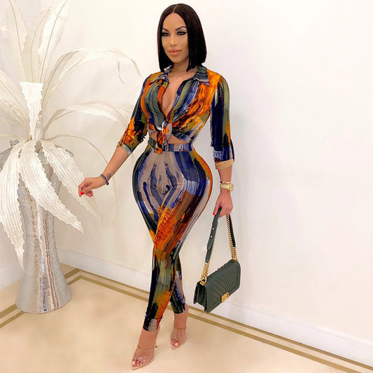 Cardigan Casual Two-piece Suit Women's Suit Product information: Color: OS6209 orange, OS6209 Red Size: S,M,L,XL,XXL Style type: temperament commute Style: two-piece set Fabric name: milk Silk Main fabric composition: Polyester Fiber Style: Sexy Process: