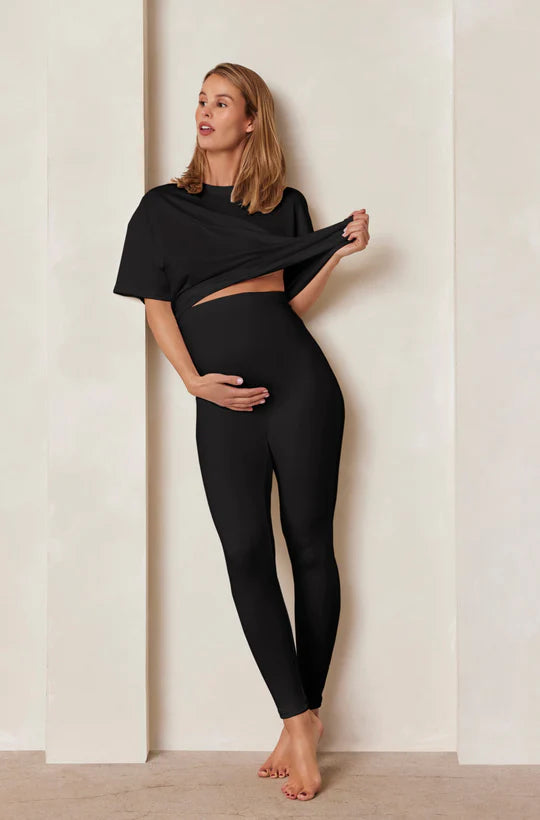 Maternity Legging For expecting mothers, LIEVAC Maternity Legging provide fit and support throughout the pregnancy stages. Constructed from a 4-way stretch fabric with a brushed jersey lining, the double-lined leggings are crafted from 97% Polyester and 3