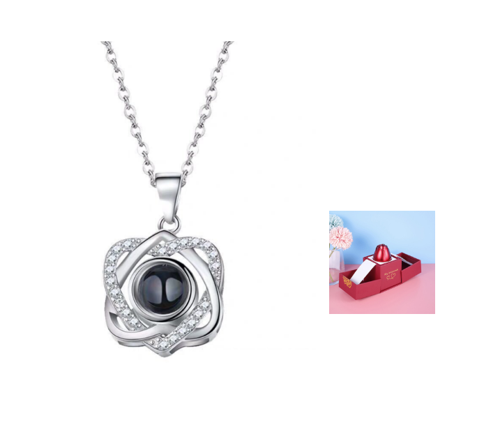 Hot Valentine's Day Gifts Metal Rose Jewelry Gift Box Necklace For Wedding Girlfriend Necklace Gifts Overview: 100% new design and high quality Must-have for fashion women Have a beautiful appearance Specifications: Necklace： Style: ethnic Material: Cryst