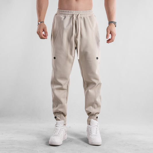 European And American Leisure Sports Loose Autumn Men's Trousers Outdoor Young Wear Product information: Pattern: solid color Color: light blue, royal blue, light gray, dark gray, apricot, brown, black Elasticity: Micro elasticity Pants length: trousers W