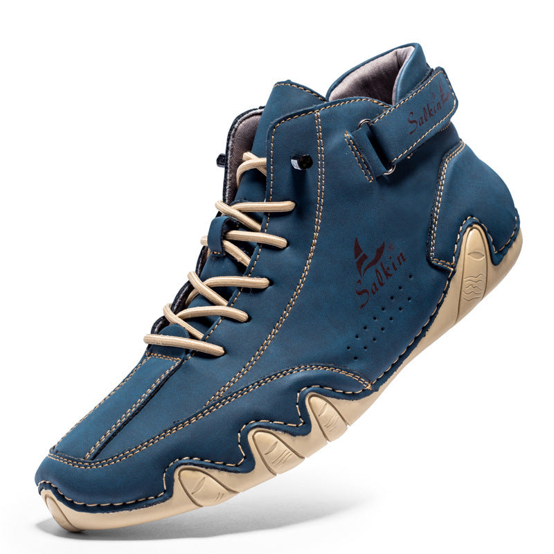 Summer Men's Casual Ankle Boots Product information: Pattern: solid color Color: S7008 beige (upgrade),S7008 dark blue (upgrade),S7008 khaki (upgrade),S7008 Black (upgrade),S7008 White (upgrade),s7008 yellow brown (upgrade),s7008 Green (upgrade),S7008 win