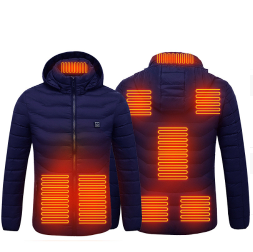 New Heated Jacket Coat USB Electric Jacket Cotton Coat Heater Thermal Clothing Heating Vest Men's Clothes Winter Overview: LIGHTWEIGHT DESIGN FOR HEATING: Metallic dot lining, elastic cuffs, hem, removable hood, long sleeve and high-quality zippers help y