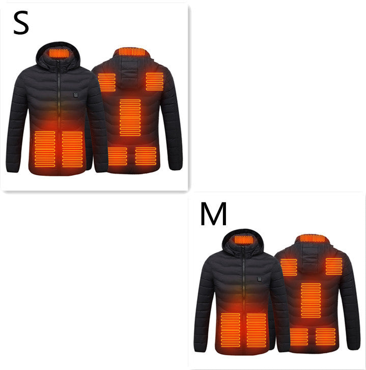 New Heated Jacket Coat USB Electric Jacket Cotton Coat Heater Thermal Clothing Heating Vest Men's Clothes Winter Overview: LIGHTWEIGHT DESIGN FOR HEATING: Metallic dot lining, elastic cuffs, hem, removable hood, long sleeve and high-quality zippers help y