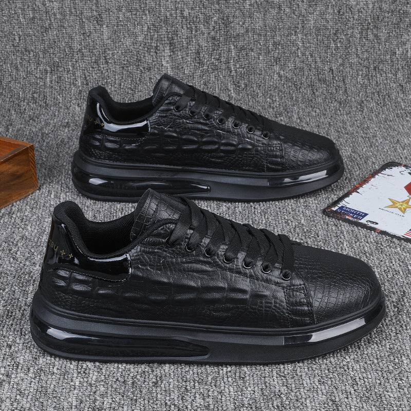 Fashionable Low Top Small White Shoe Board For Men Product Information: Toe shape: round toe Upper material: artificial PU Style: Casual Applicable gender: Male Color: White, Black, Red Size information: Sizes: 39,40,41,42,43,44 Packaging list: Men's shoe