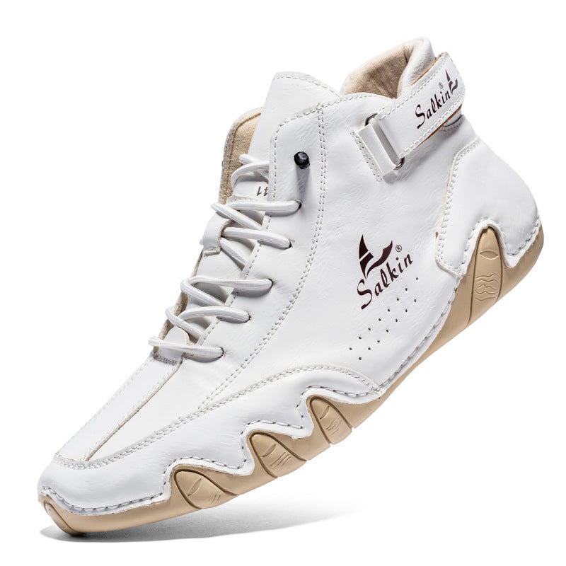 Summer Men's Casual Ankle Boots Product information: Pattern: solid color Color: S7008 beige (upgrade),S7008 dark blue (upgrade),S7008 khaki (upgrade),S7008 Black (upgrade),S7008 White (upgrade),s7008 yellow brown (upgrade),s7008 Green (upgrade),S7008 win