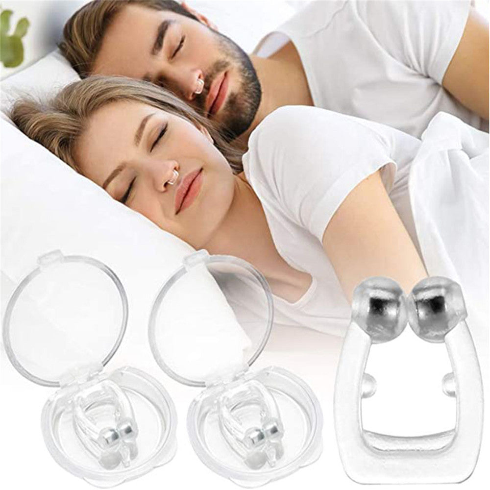 Silicone Magnetic Anti Snore Stop Snoring Nose Clip Sleep Tray Sleeping Aid Apnea Guard Night Device Overviews: 1. Brand New and High Quality 2. Safe, convenient and reusable 3. Applicable to any shape of nostrils 4. Get a decent snore-free night\'s sleep