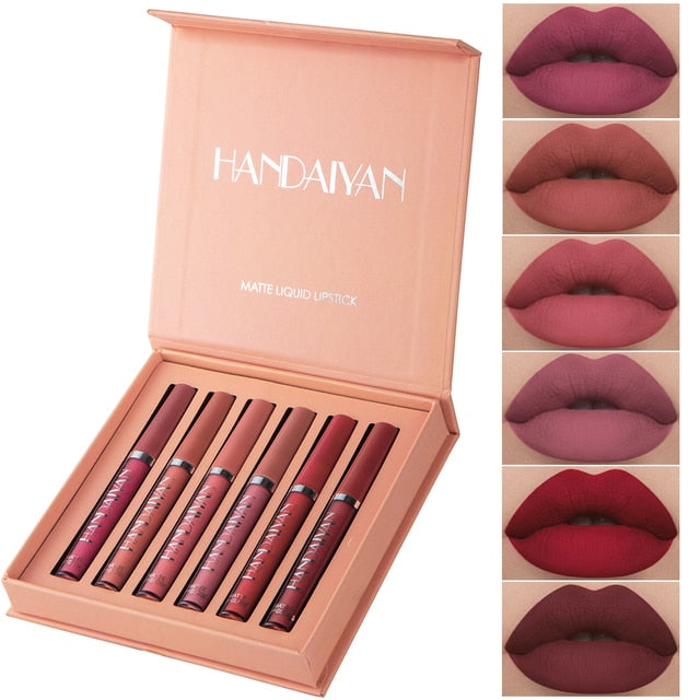6PC Matte Velvet Lip Gloss Set Unveil Your Inner Goddess with Our 6PC Matte Velvet Lip Gloss Set! Prepare to be swept away by the enchanting allure of our Goddess Gift Matte Velvet Lip Gloss Set. Packed with six mesmerizing shades, this collection is your