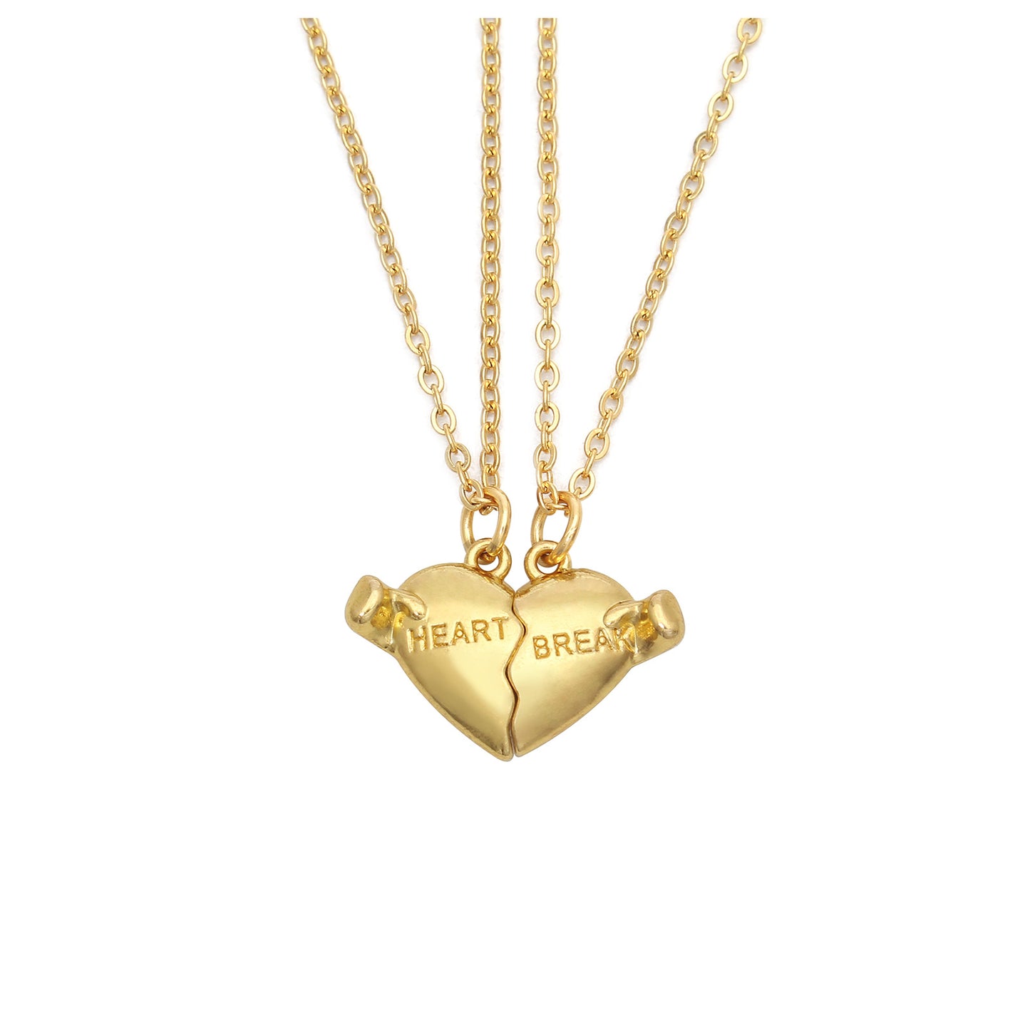 Holding Heart Magnet Pendant Couple Necklace For Love Product Information: Material: Mixed material Processing process: handmade Shape: Heart shape Chain pattern: cross chain Layer or not: No Pendant material: Alloy Popular element: Hearts/hearts Style: C