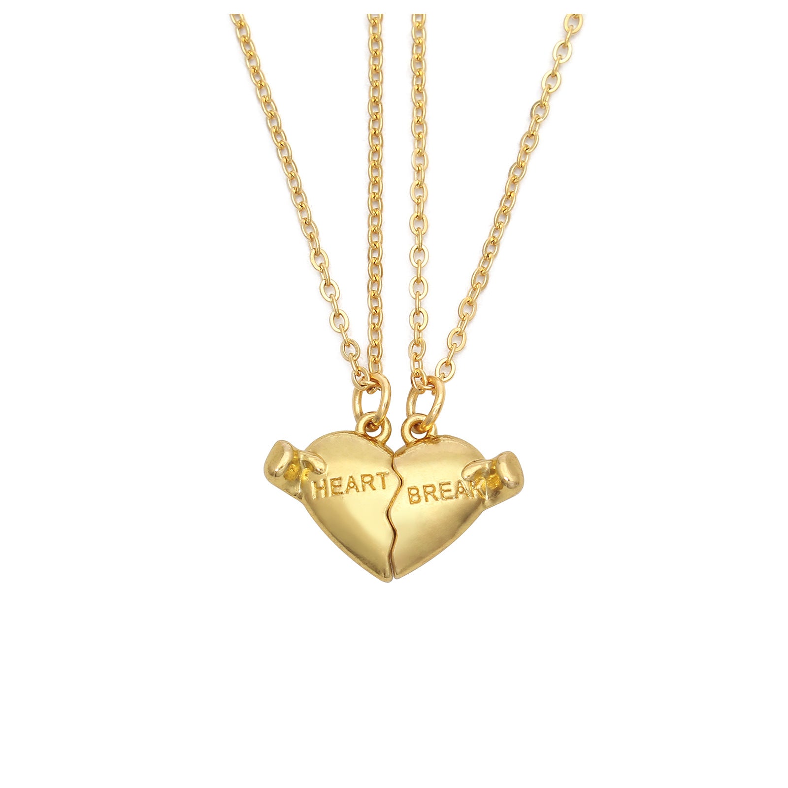 Holding Heart Magnet Pendant Couple Necklace For Love Product Information: Material: Mixed material Processing process: handmade Shape: Heart shape Chain pattern: cross chain Layer or not: No Pendant material: Alloy Popular element: Hearts/hearts Style: C