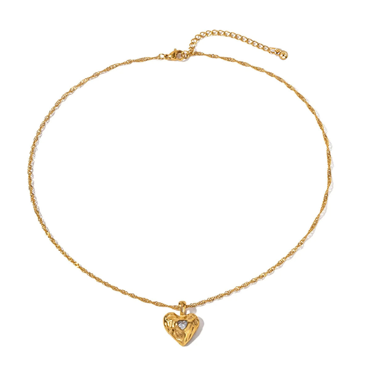 Alloy Heart-shaped Necklace With Diamond Fashion INS Style Necklace Love Valentine's Day Product information: Material:Alloy Processing: Electroplating Shape:Heart Size Information: Packing list: Necklace*1 Product Image: Alloy Heart-shaped Necklace With