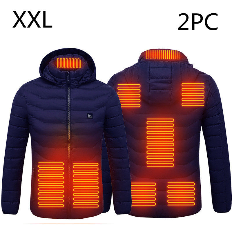 New Heated Jacket Coat USB Electric Jacket Cotton Coat Heater Thermal Clothing Heating Vest Men's Clothes Winter Overview: LIGHTWEIGHT DESIGN FOR HEATING: Metallic dot lining, elastic cuffs, hem, removable hood, long sleeve and high-quality zippers help y