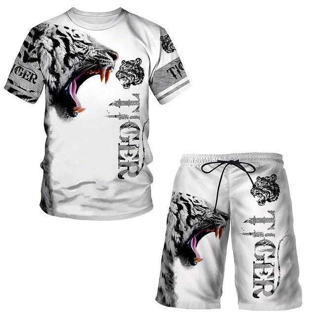 3D Printed Women's And Men's T Shirt Set Fashion Men's Lion Sportswear Product information: Material:polyester Style:motion Features:printing Colour:White, gray, brown, blue, purple, green Size Information: Size: S/M/L/XL/XXL/3XL/4XL/5XL/6XL Note: 1. Asia