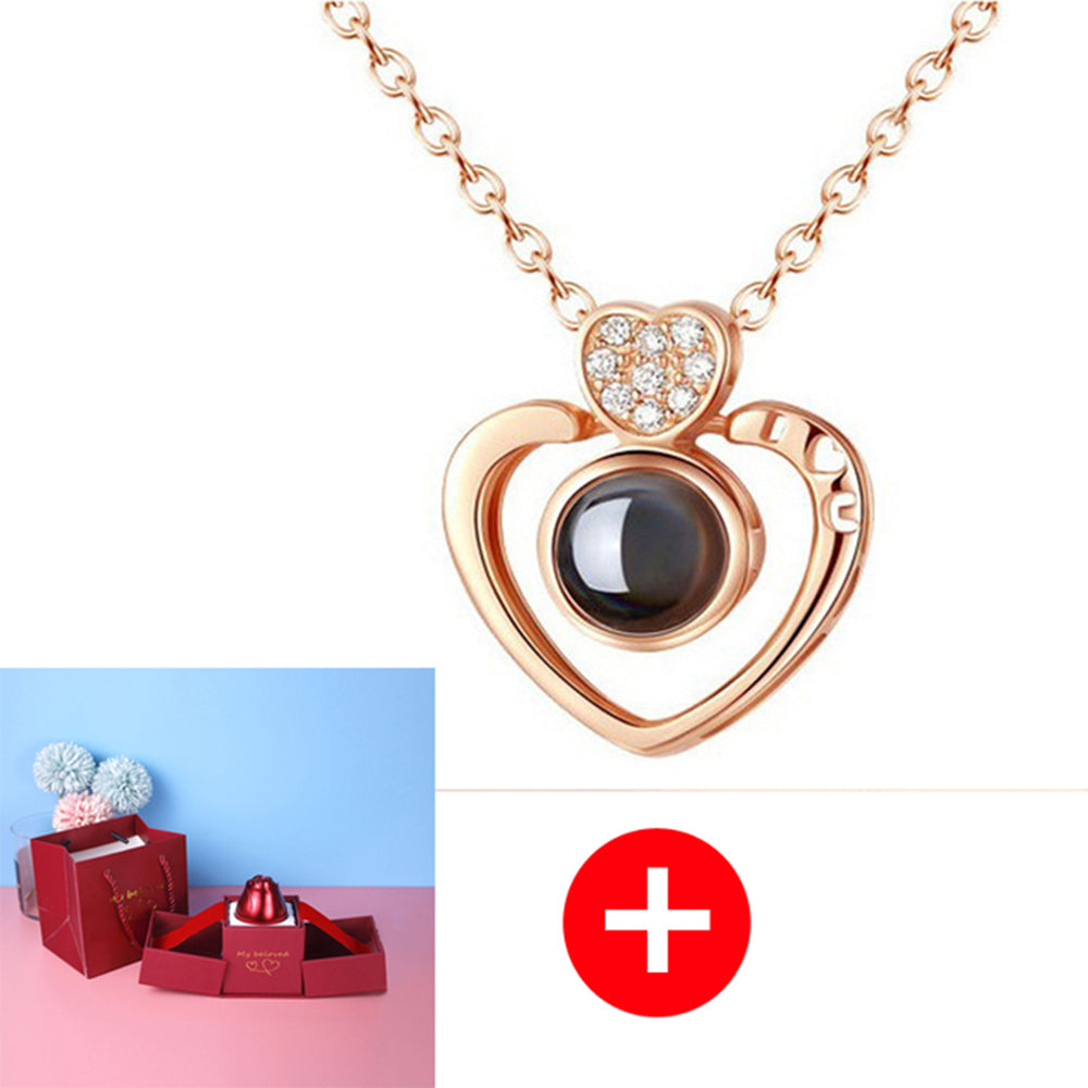 Hot Valentine's Day Gifts Metal Rose Jewelry Gift Box Necklace For Wedding Girlfriend Necklace Gifts Overview: 100% new design and high quality Must-have for fashion women Have a beautiful appearance Specifications: Necklace： Style: ethnic Material: Cryst