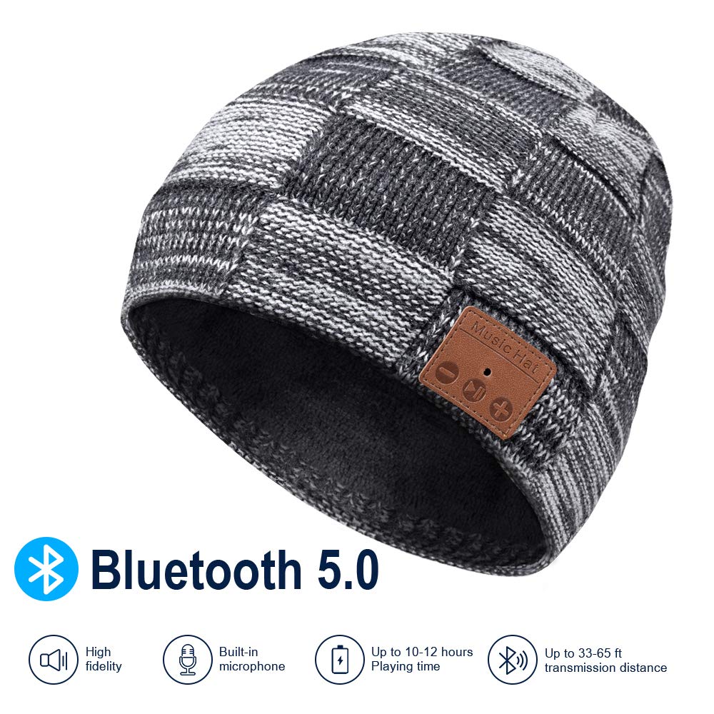 Bluetooth Beanie PERFECT MUSIC GIFTS FOR MEN/WOMEN: True HD high fidelity sound produces great sound quality, Bluetooth hats are perfect gifts for your families, friends, children, colleagues, neighbors, business partners on Christmas, Thanksgiving, New y