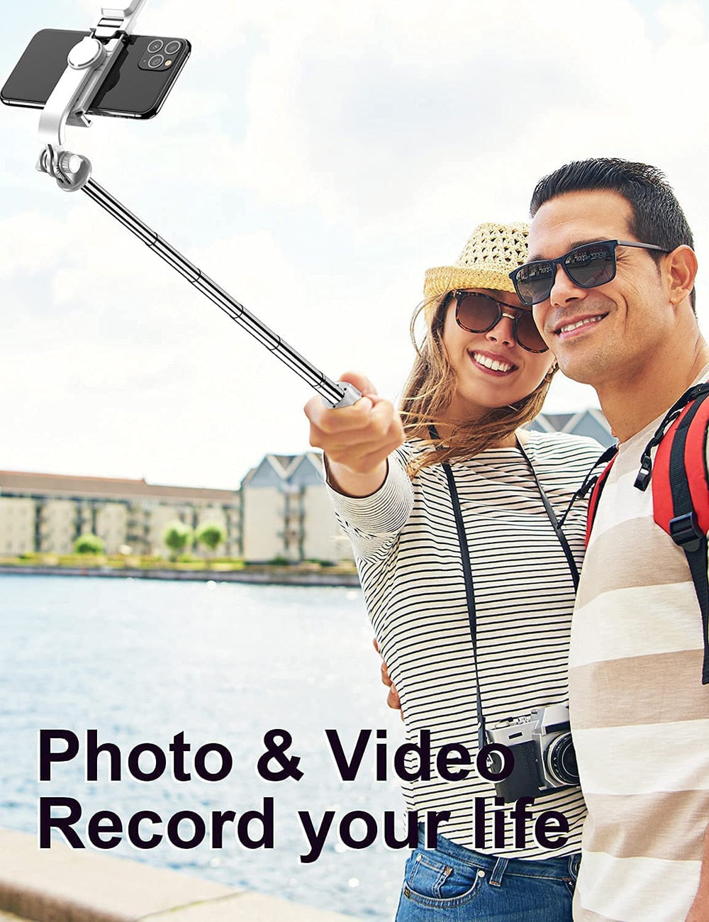 Wireless Bluetooth Selfie Stick Tripod Introducing the Wireless Bluetooth Selfie Stick with Foldable Portable Tripod – your perfect companion for capturing picture-perfect moments. This versatile gadget combines a selfie stick and tripod, offering you the
