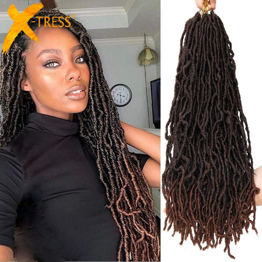 Soft Natural Fluffy Hair Extensions Introducing X-Tress Soft Natural Fluffy Hair Extensions, the stylish and modern way to add beautiful long curly locks to your look! Our ultra-soft synthetic braids offer a high-quality, lightweight hair piece that can b