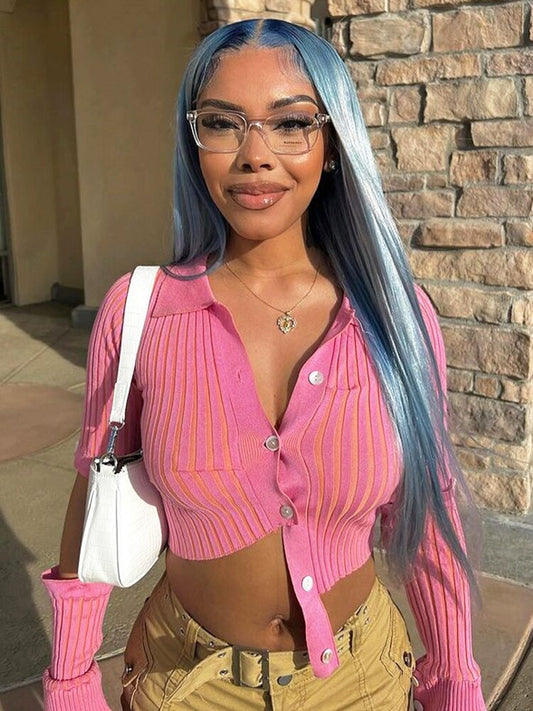 Casual Buttons Flared Sleeve Cardigans Step up your style and stay warm for the changing seasons with our Casual Buttons Flared Sleeve Cardigans! Crafted with the highest quality fashion rib knit, these cardigans offer a slim fit and an elegant flare to t