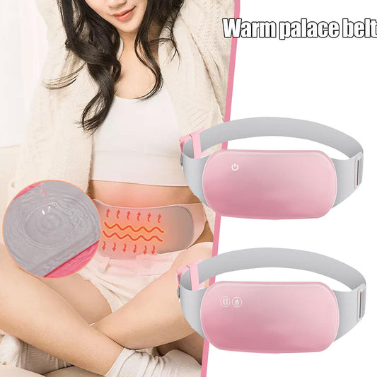 Electric Heated Hot Compress Belt Massager Introducing our Menstrual Heating Pad - the ultimate solution to alleviate menstrual pain and discomfort for women and girls! This warm palace hot waist belt is designed to provide soothing relief during menstrua