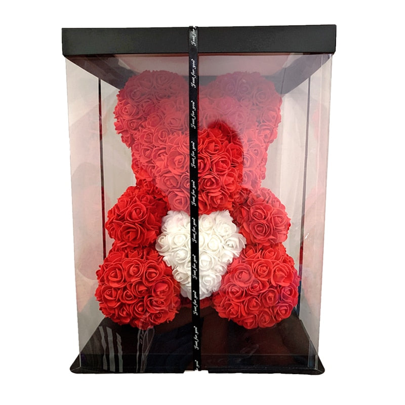 Rose Bear Heart Artificial Flower Our Rose Bear Heart Artificial Flower is the perfect way to show someone you care. This sophisticated symbol of appreciation comes in two sizes– 25 cm and 40 cm – making it perfect for a range of gift giving occasions. Th