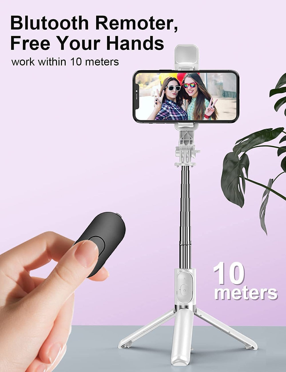 Wireless Bluetooth Selfie Stick Tripod Introducing the Wireless Bluetooth Selfie Stick with Foldable Portable Tripod – your perfect companion for capturing picture-perfect moments. This versatile gadget combines a selfie stick and tripod, offering you the
