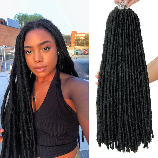 Synthetic Dreadlocks Hair Extensions Reflect your individual style with Synthetic Dreadlocks Hair Extensions! Our crochet braid hair synthetic braiding hair extensions offer versatility and a way to showcase your unique beauty. From goddess straight faux