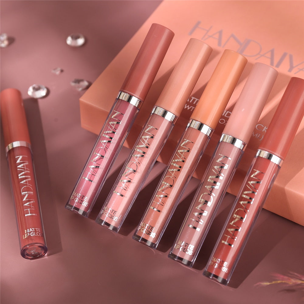 6PC Matte Velvet Lip Gloss Set Unveil Your Inner Goddess with Our 6PC Matte Velvet Lip Gloss Set! Prepare to be swept away by the enchanting allure of our Goddess Gift Matte Velvet Lip Gloss Set. Packed with six mesmerizing shades, this collection is your